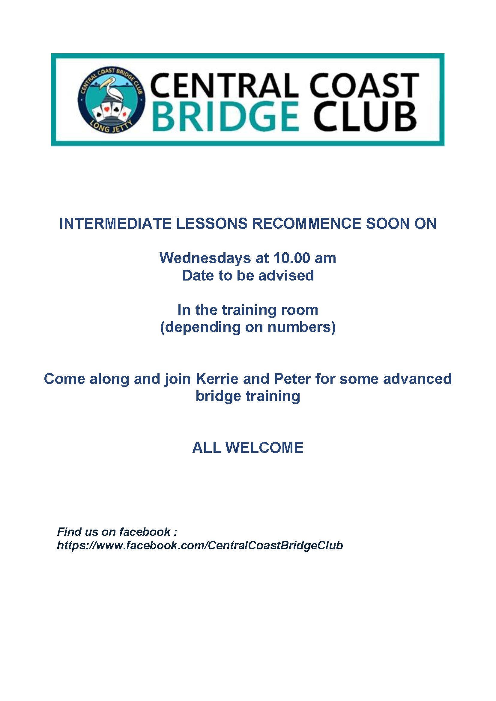 Intermediate Lessons TBA