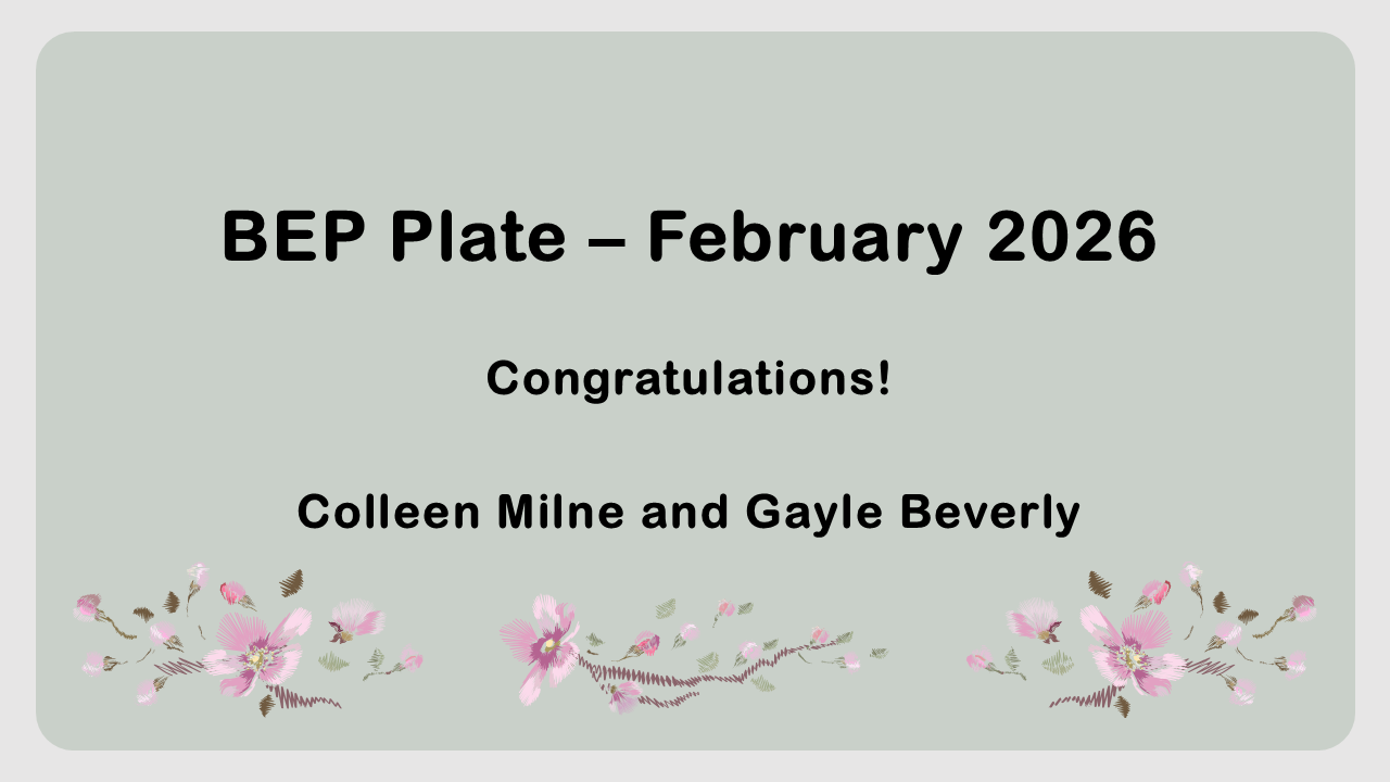 BEP Plate 2026