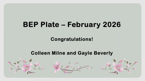 BEP Plate 2026