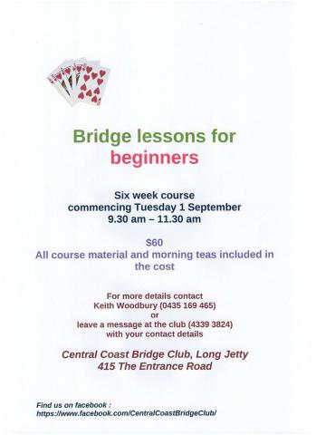 Beginners Lessons 1st September 