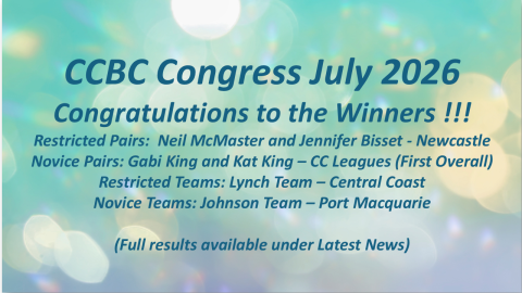 Congress July 2026 Winners